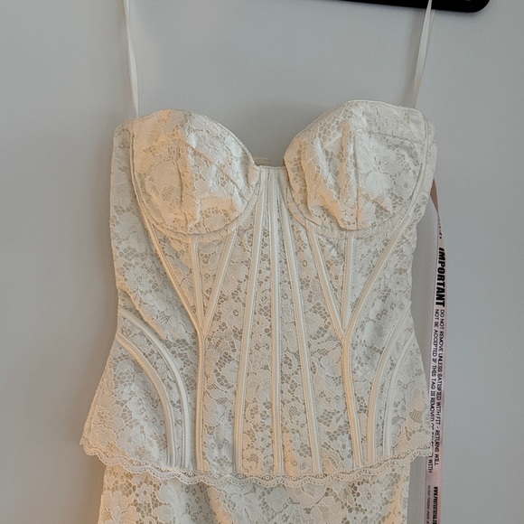 House of CB Solaine Ivory Lace Corset Maxi Dress - Picture 5 of 9